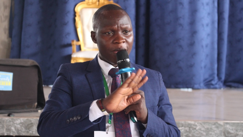 Musa Mbaziira, who heads this group, the Speaker of Lubaga Division and the NRM flag for the Lubaga South parliamentary seat.