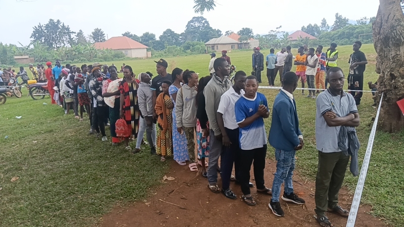 Some of the youth while voting