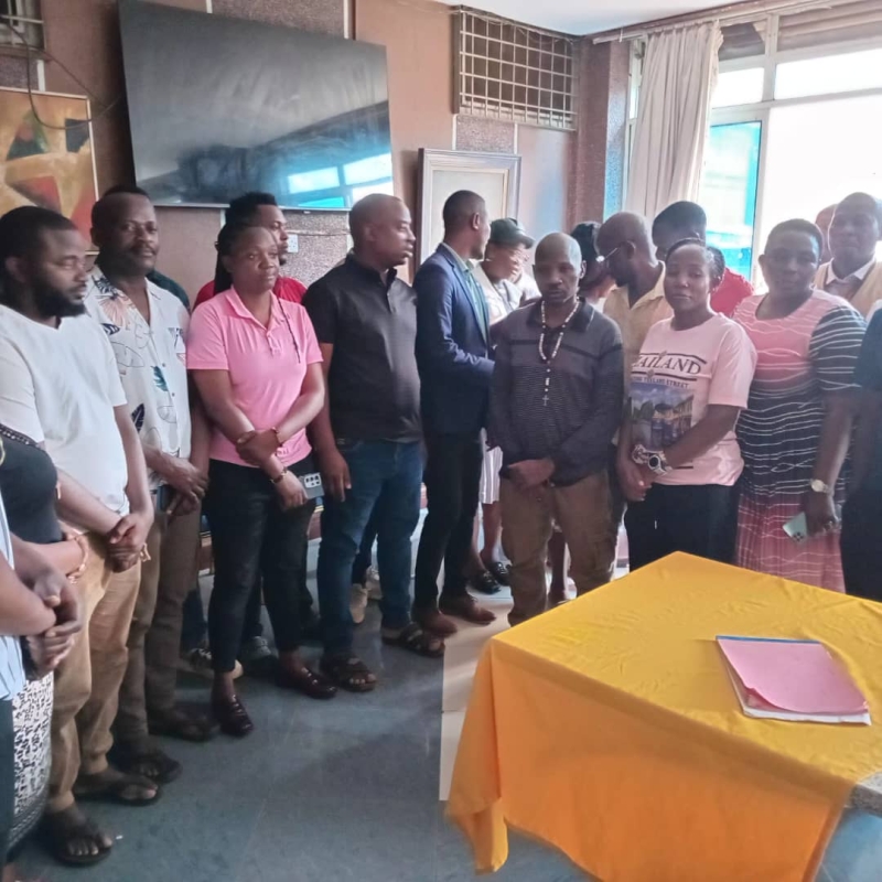 Traders attending a meeting at Aponnye Hotel