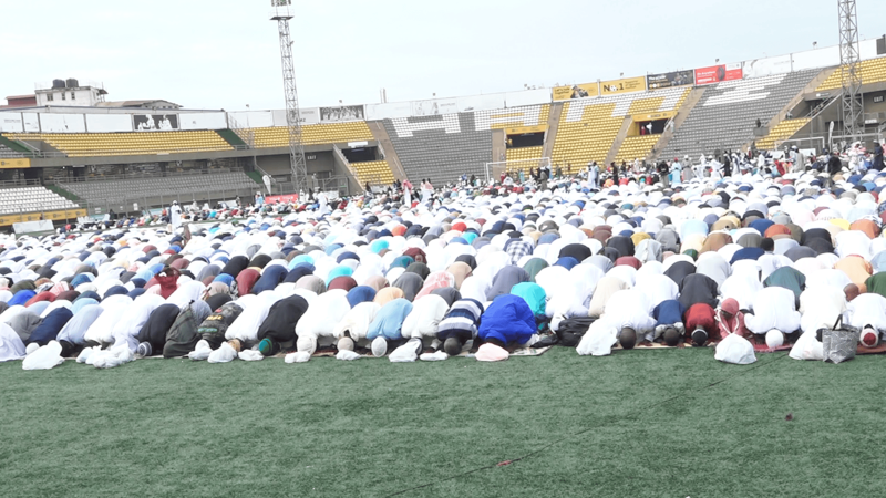Eid gathering at the newly redeveloped Ham's Stadium in Nakivubo